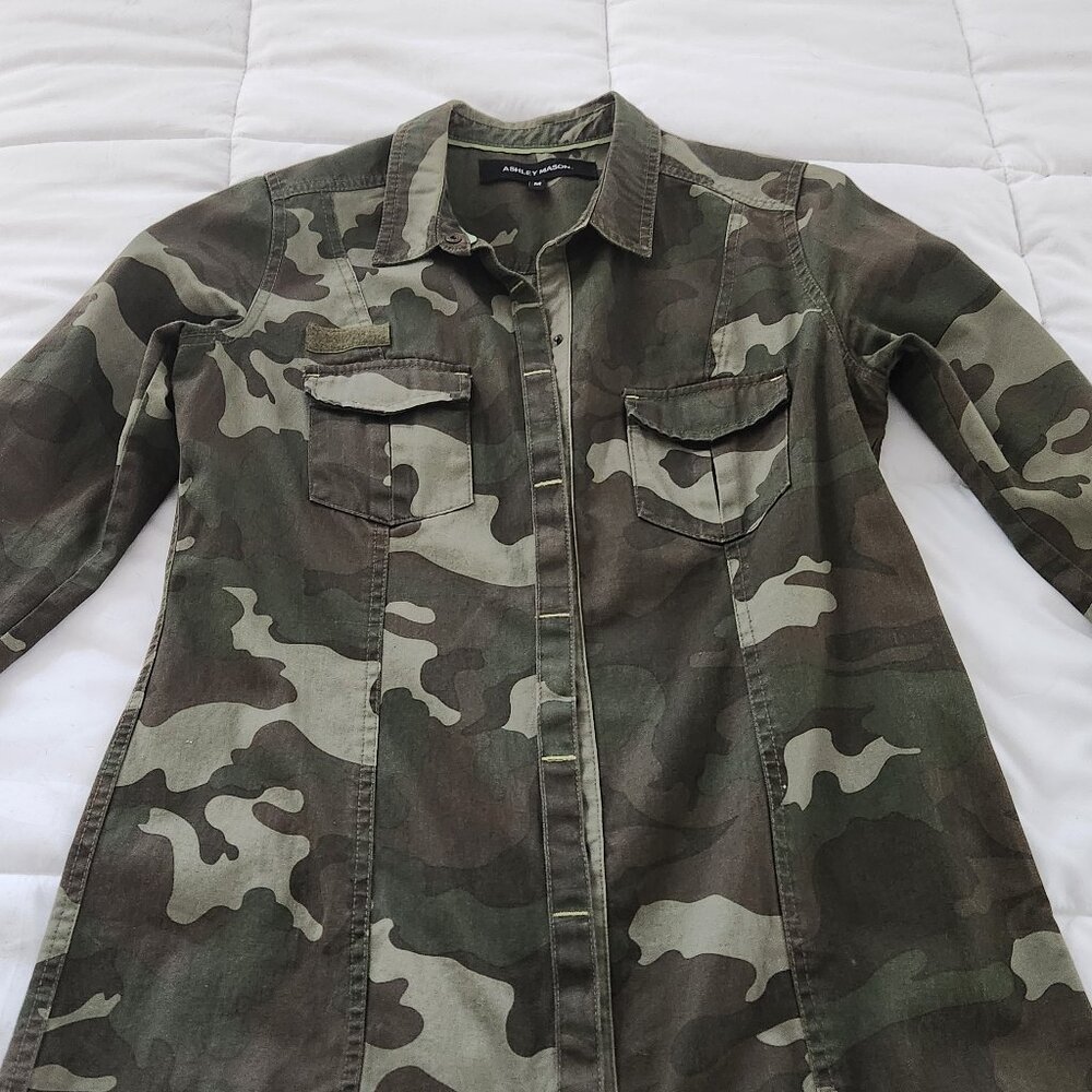 Ashley Mason Camouflage Shirt Jacket